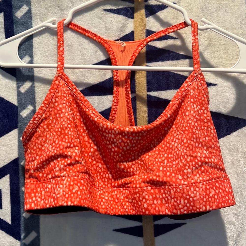 Orange sports bra